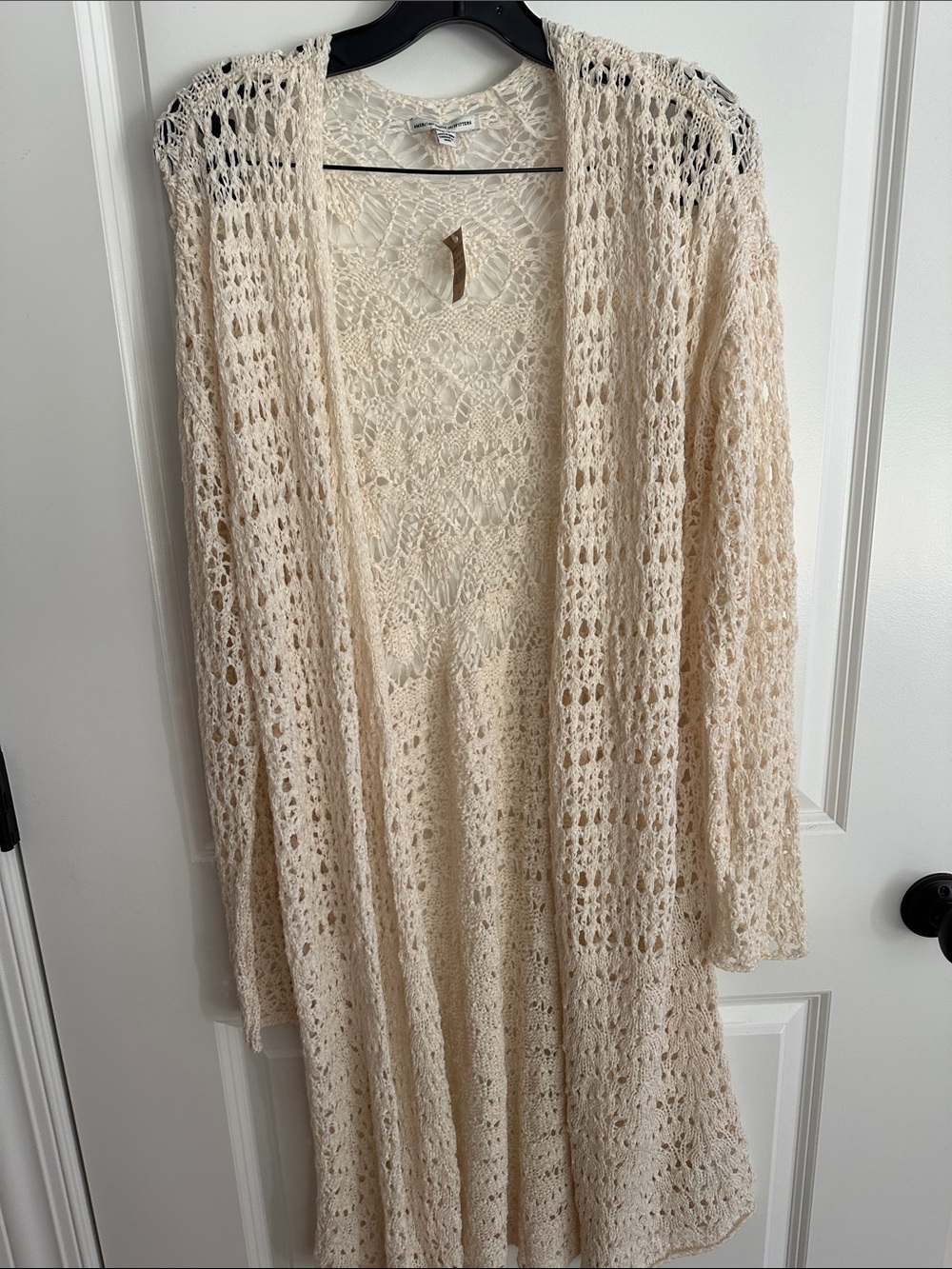 American Eagle BoHo Long crochet cardigan